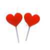 Birthday Candles Red Love Shape Birthday Candle Creative Cake Decorative Candle White Candle