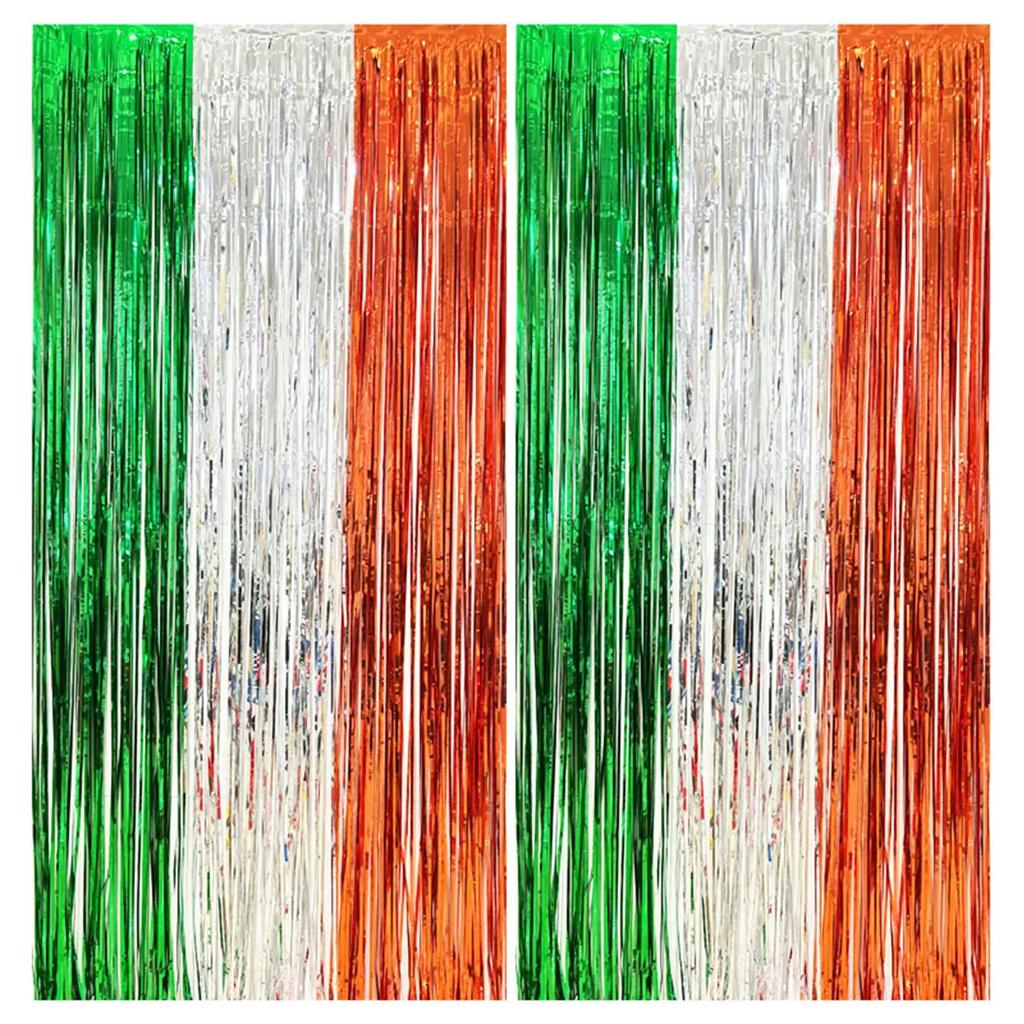 2 Pack Rainbow Foil Fringe Curtains Rainbow Party Decorations 3.3x6.6ft Tinsel Metallic Streamers Holiday Photo Booth  for Party