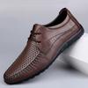 Genuine Leather Mens Oxford Shoes Casual Shoes Cowhide Business Footwear Soft Comfortable Male Walking Shoes Breathable Sneakers