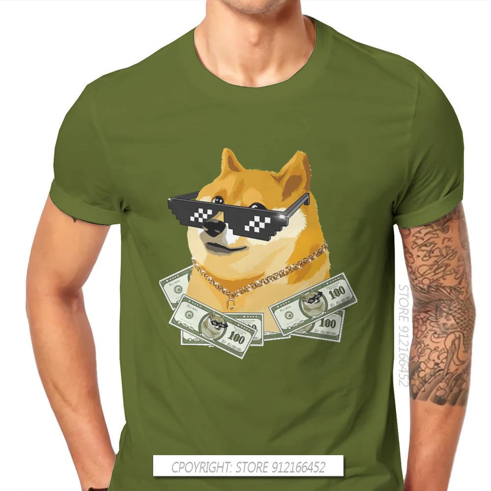 Crypto Cryptocurrency Dogecoin Doge T Shirt Classic Grunge Summer Big Size Pure Cotton Unisexs Tops Harajuku Oneck Tshirt