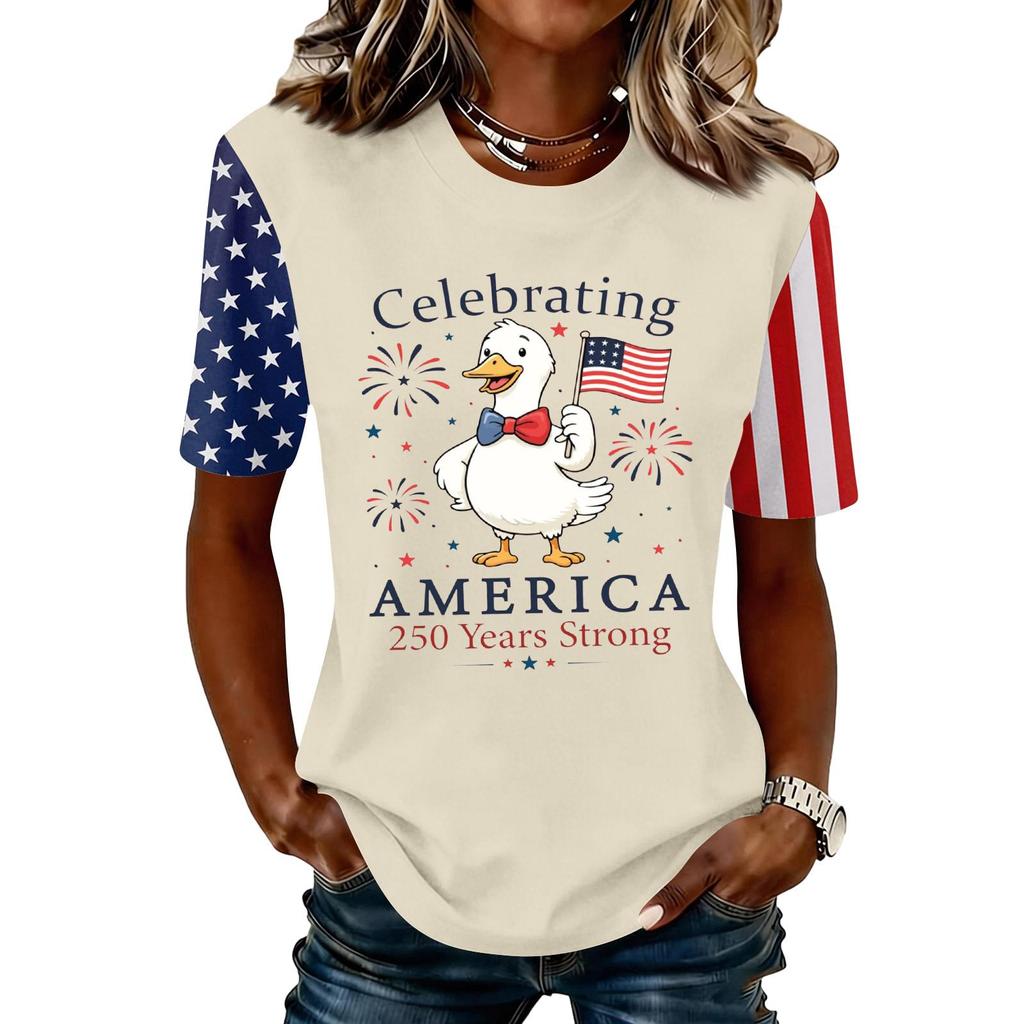 Womens Spring Tops Summer Shirts for Women Womens Summer Shirts Dressy Tops for Women Casual Printed Short Sleeve Tee