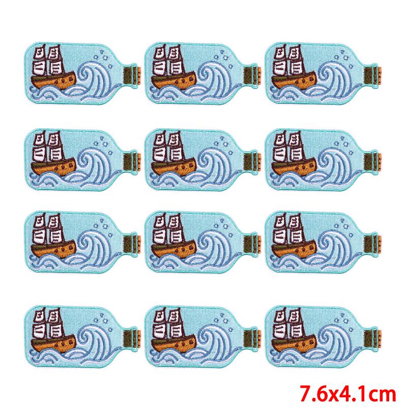 10 Pcs/lot Wholesale Embroidery Patch Iron On Patches For Clothing Patches On Clothes Jackets Decor Applique Sew Supplies