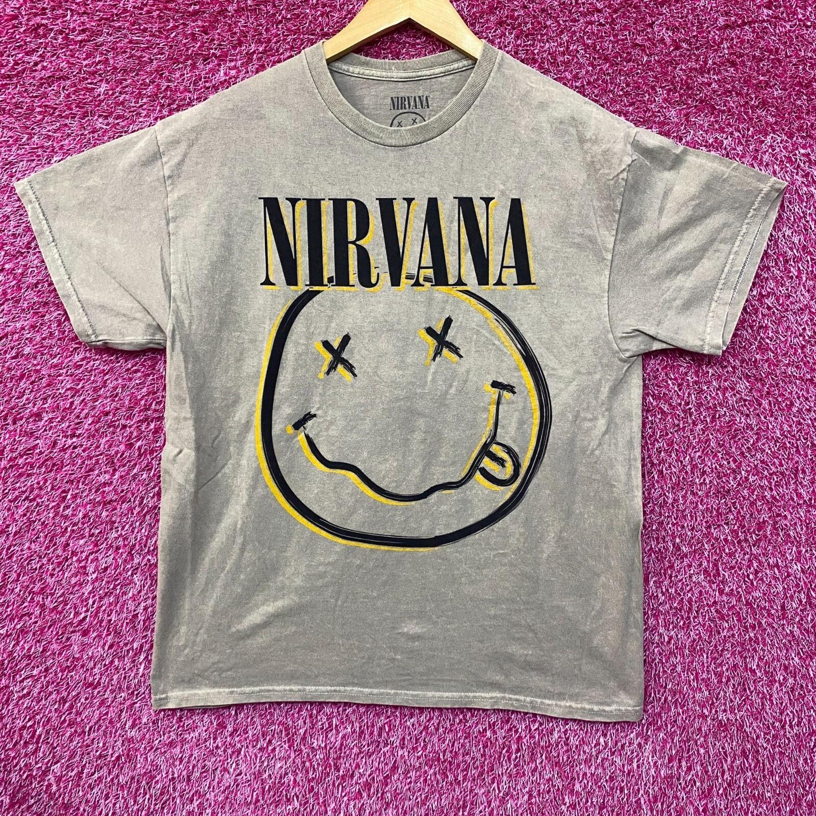 Nirvana Dead Eye Smiley Beige T-Shirt Large XXXL