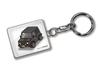 MKJP Custom Keychain for Suzuki Jimny JA11 Black Car (White Base, Color)