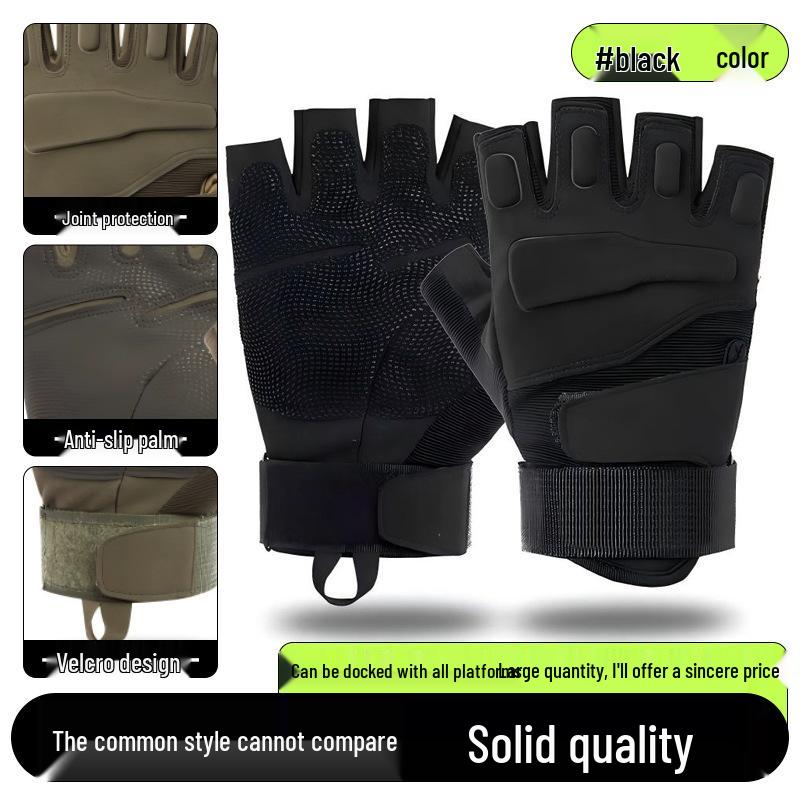 Men's Full-Finger Outdoor Tactical Gloves - Cut-Resistant, Wear-Resistant for Motorcycle Riding & Combat