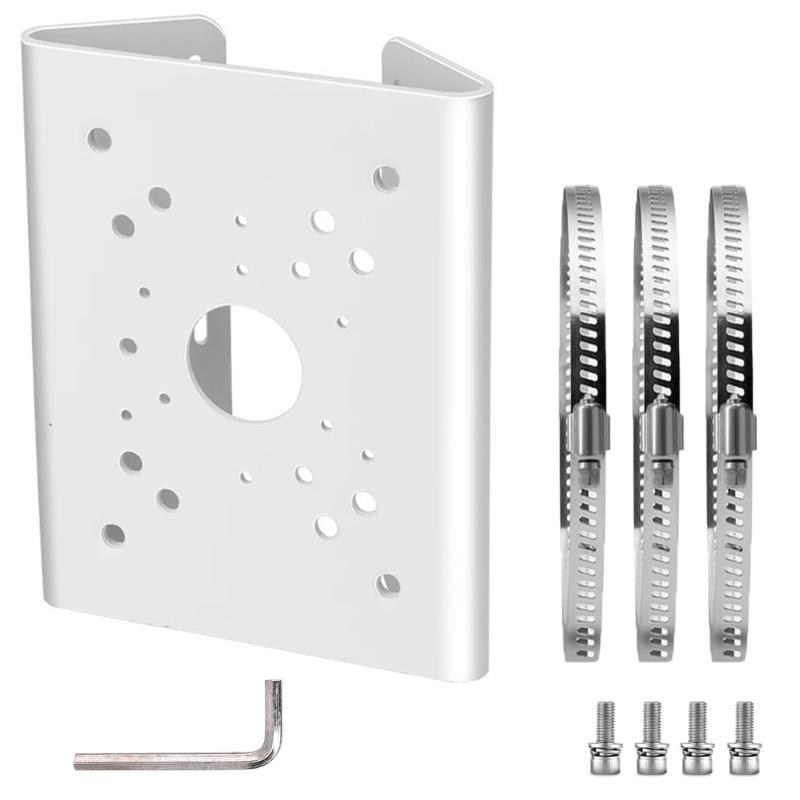 Adjustable Security Camera Mount Bracket with Clamp for Outdoor Steel Plate Construction