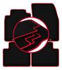 Velours-Fußmatten mit rotem Rand für: Nissan X-Trail III T32 FL SUV (2017–2021)