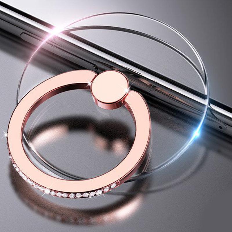 Supporto Anello per Telefono con Strass Trasparenti per Donne