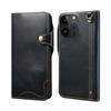 Denior iPhone 17 Genuine Leather Flip Case with Card Slot & Drop Protection