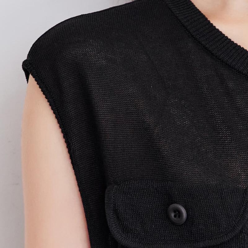 CARBAMMI Women's Thin Knit Sleeveless Cardigan Vest