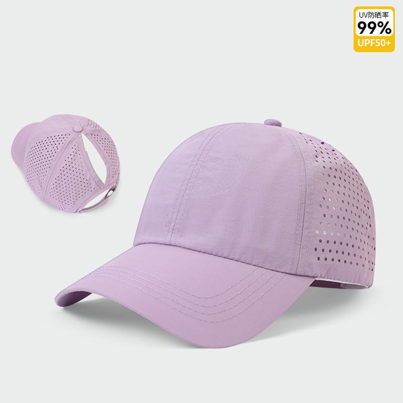Lightweight UV Protection Baseball Cap Women Summer Breathable Quick-drying Mesh Hats Woman Comfy Ponytail Opening Unisex Hat