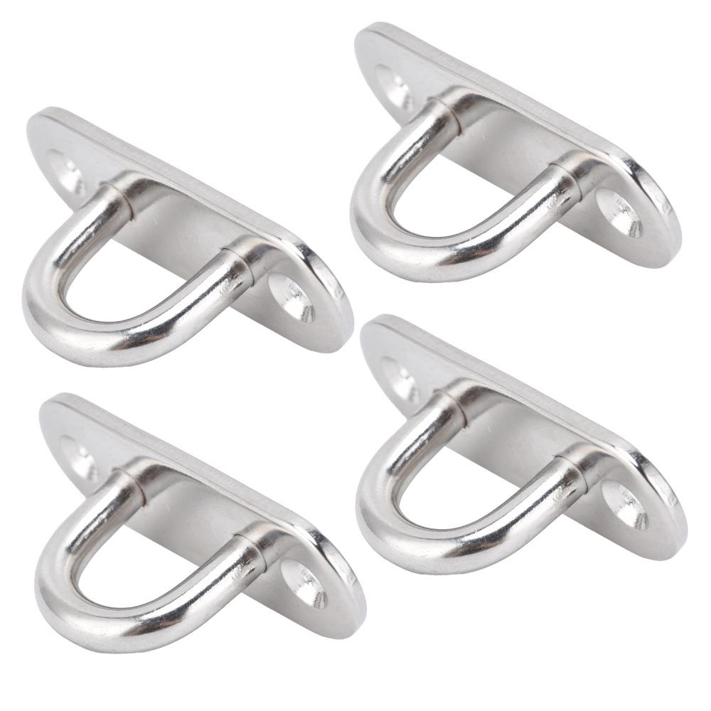 8pcs Strip Type Ceiling Hooks Enclosed Hook Wall Mount Hangers Pad Eye Plate For Marine Boat