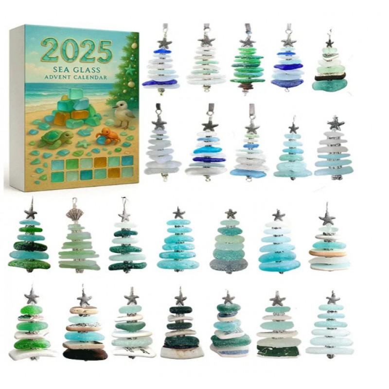 Acrylic Christmas Tree Ornament Blind Box Advent Calendar Decorative Hanging Pendant Holiday Home Decoration