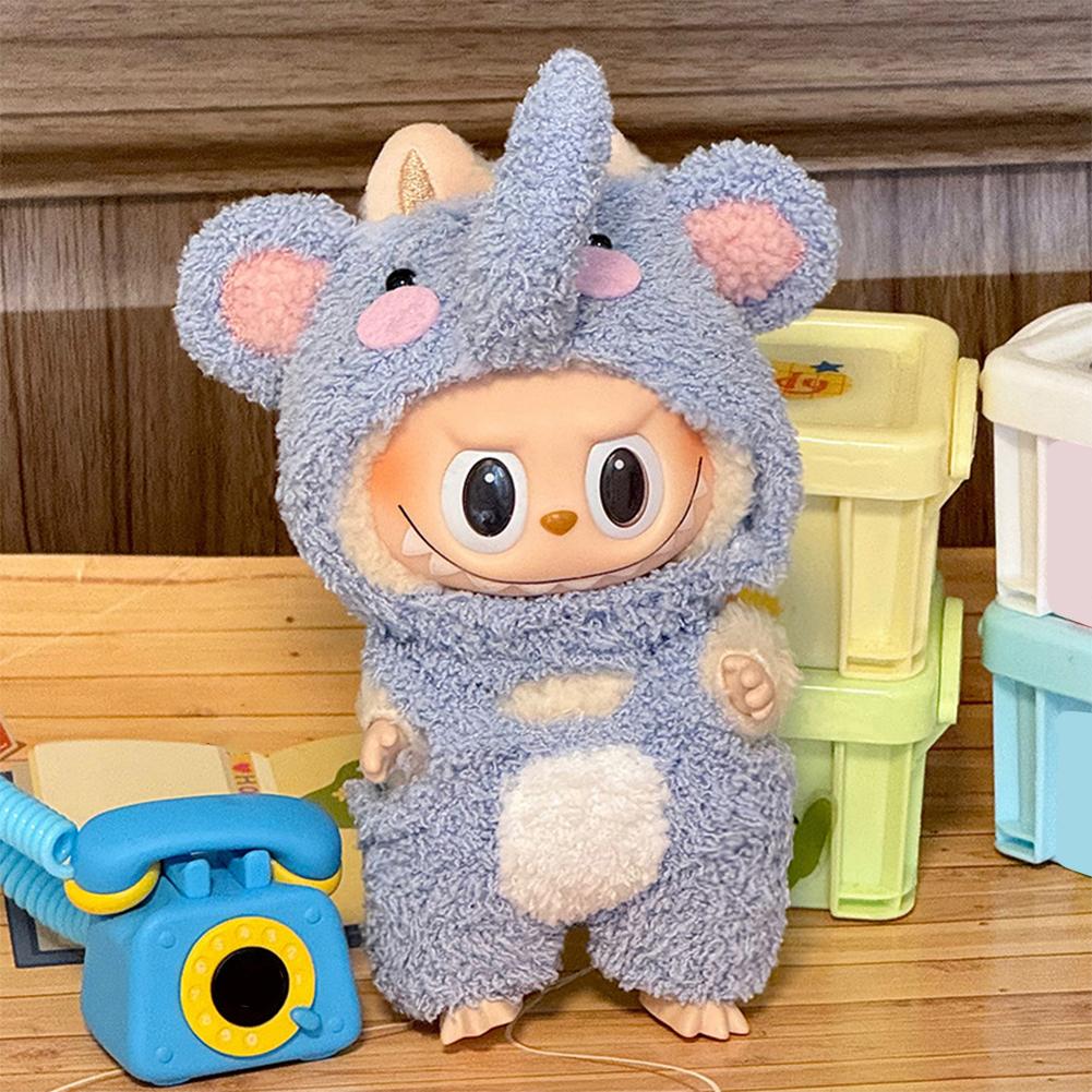 For 17cm Labubu Doll Clothes Fashion Clothes Jumpsuits Doll Clothes Color Match Dress Dolls Accessories Cute Decoration Little Clothes