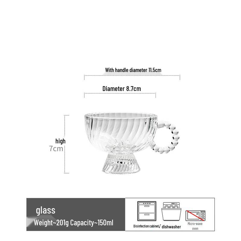 Elegant Transparent Glass Drinking Cups