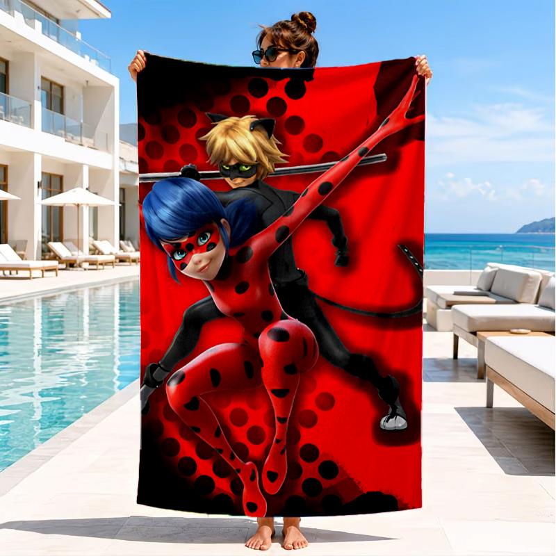 Mira-culous Adventures Beach Towel, Super Soft Microfiber, Perfect Gift for Her/Him, Birthday, for Pool, Beach, Travel, Decor Beach Party