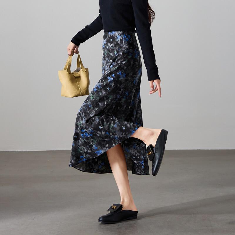 SOFSIL 2026 Spring/Summer Vintage Floral A-Line Midi Skirt 29/XL
