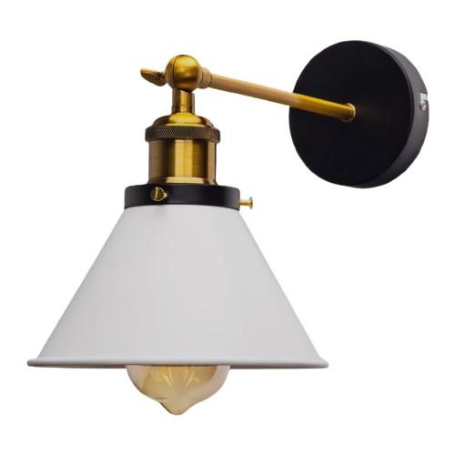 

Mylights Retor Rustic Moving White Head Бра Коническая настенная лампа шириной 18 см