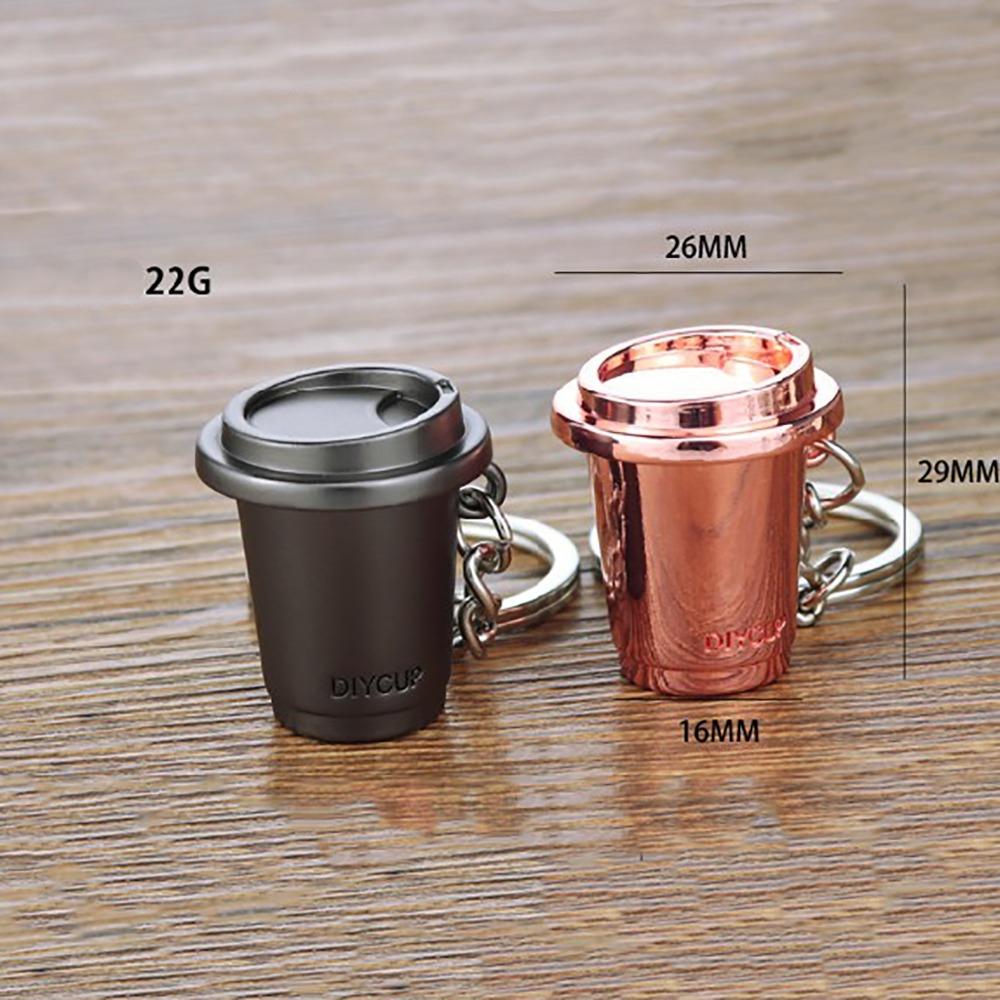 Pitcher 3D Creative Coffee Keychain Metal Moka Pitcher Keyring  Girl Gift