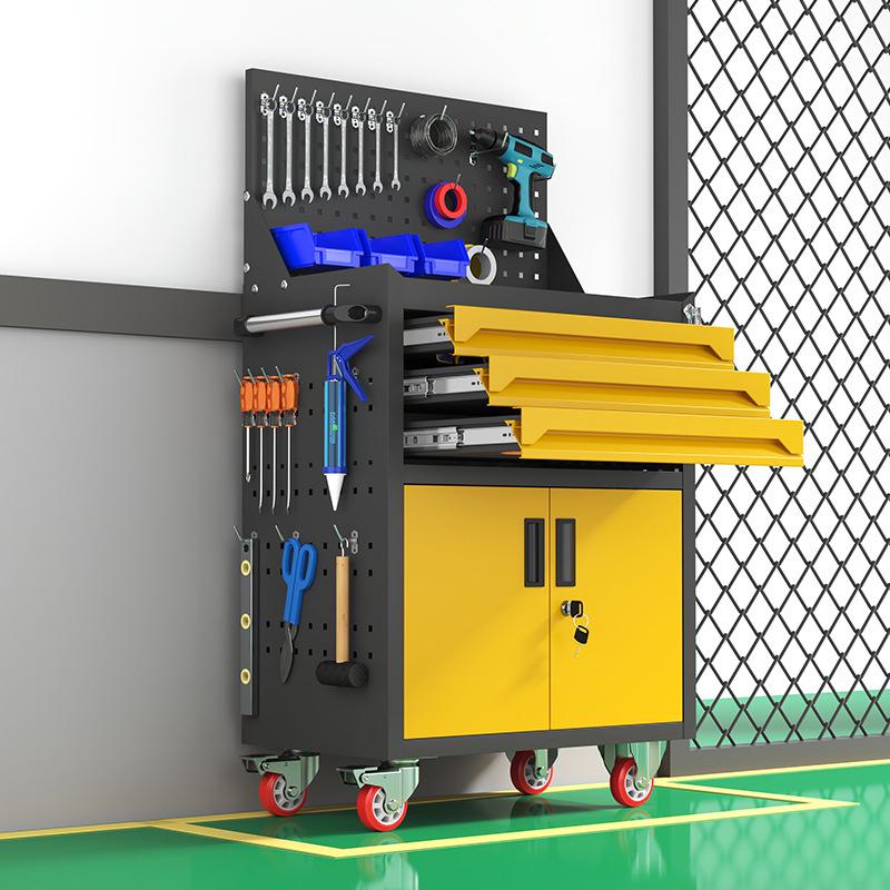 Mobile Multifunctional Tool Cart: Compact Iron Cabinet for Workshop and Auto Repair