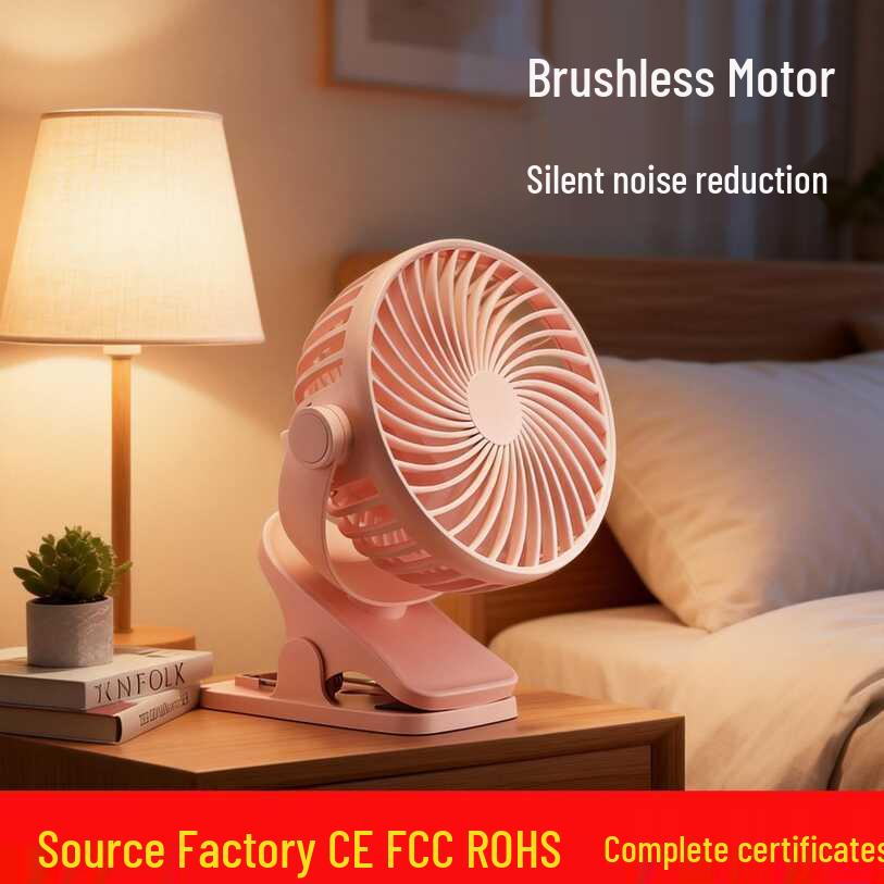 USB Rechargeable Silent Clip Fan for Desk or Wall