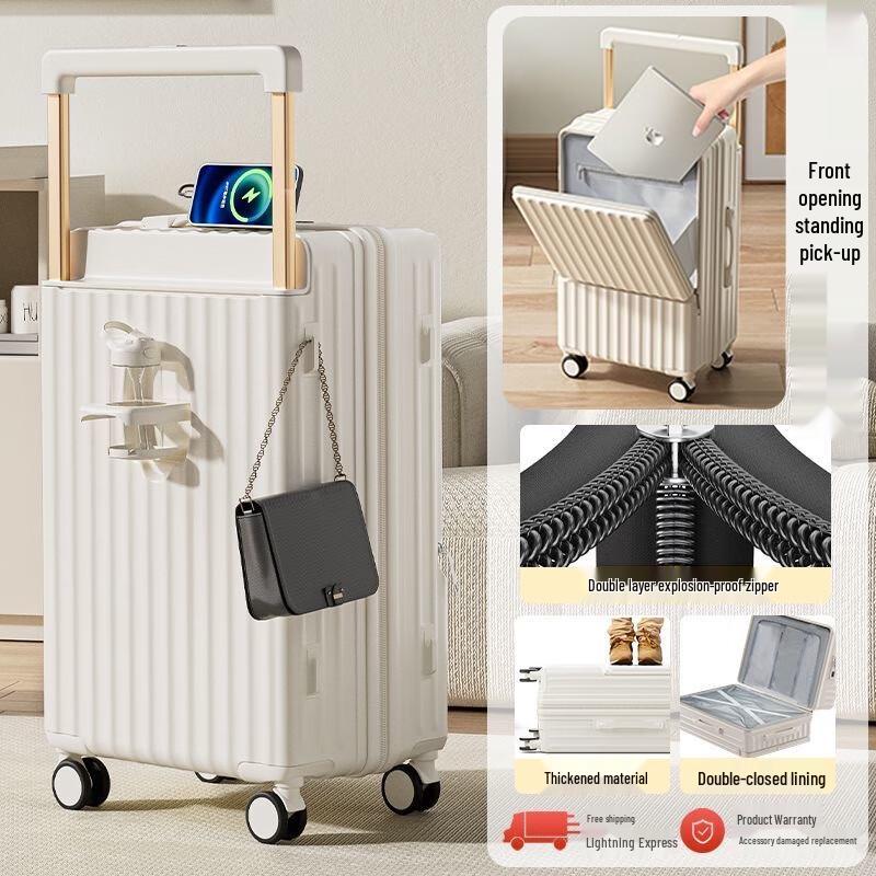 XiangLeMei Front-Opening Durable Travel Suitcase