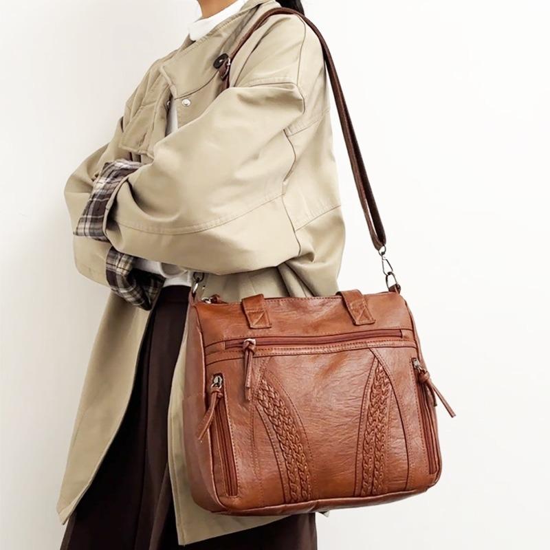 Nowa torba damska retro torba tote o dużej pojemności średnia torba dla mamy torba na ramię listonoszka plecak