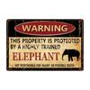 [ Kelly66 ] Warning Koala Rabbit Snake Chickens Elephant Bear Metal Sign Home Decor Bar Wall Art Painting 20*30 CM Size Dy151