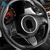 For Fiat 500 Abarth 595 2012 2013 2014 2015 2016 2017 2018      Real Soft Carbon Fiber Car Steering Sticker
