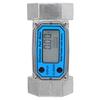 Mini Digital Turbine Flowmeter Diesel Fuel Flow Meter 15 120L 1.5inch NPT Blue