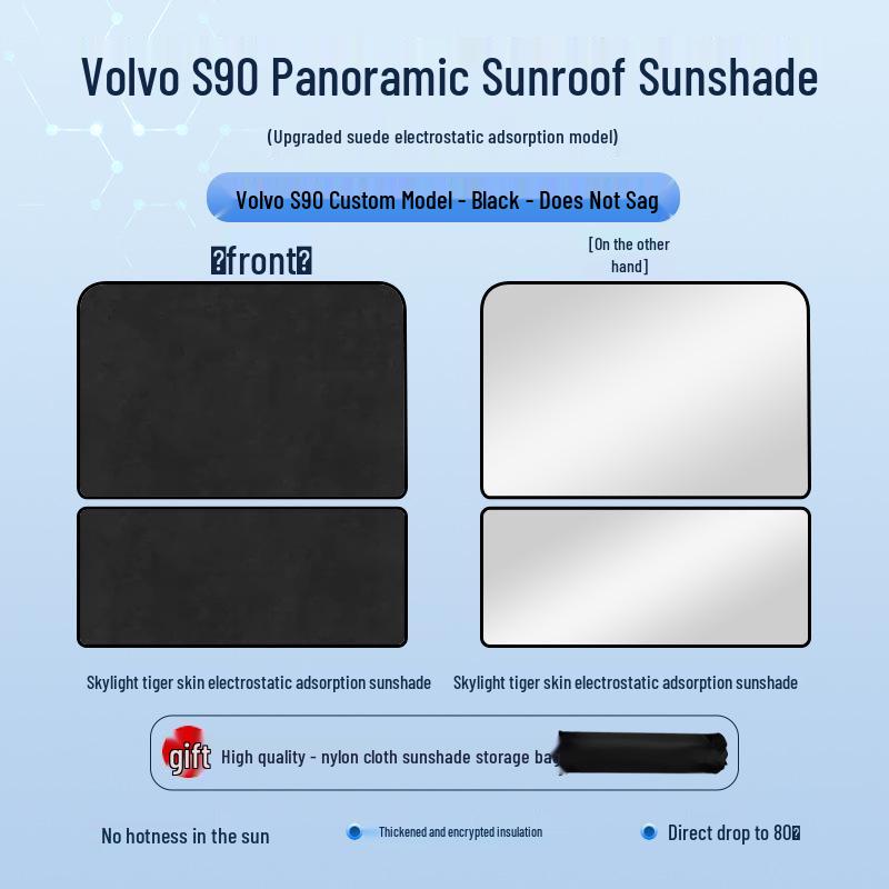 Volvo S90 17-Model Sunroof Sunshade: Heat Insulation & Privacy Protection Sunshade Board