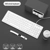 Silent Wired Chocolate Keyboard and Mouse Set for Laptop/Desktop