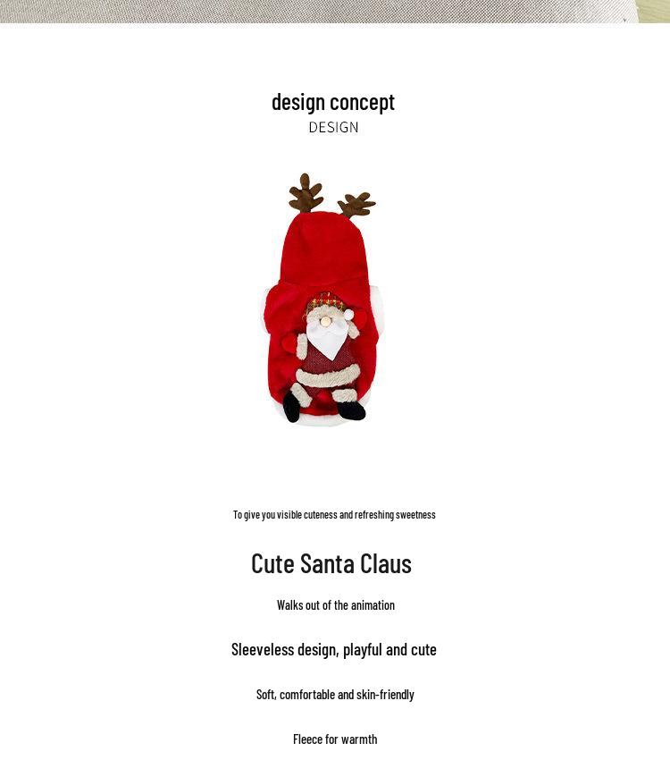 Christmas Teddy Bear Formal Wear for Dogs & Cats - Thickened Autumn/Winter Two-Legged Pet Clothing