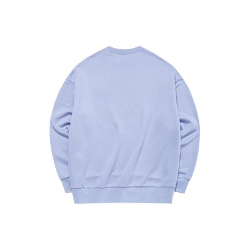 Anta Lifestyle Series Solid Color Round Neck Pullover Loose Sweatshirt Women Sweatshirt Yellow-Blue 162148705-3
