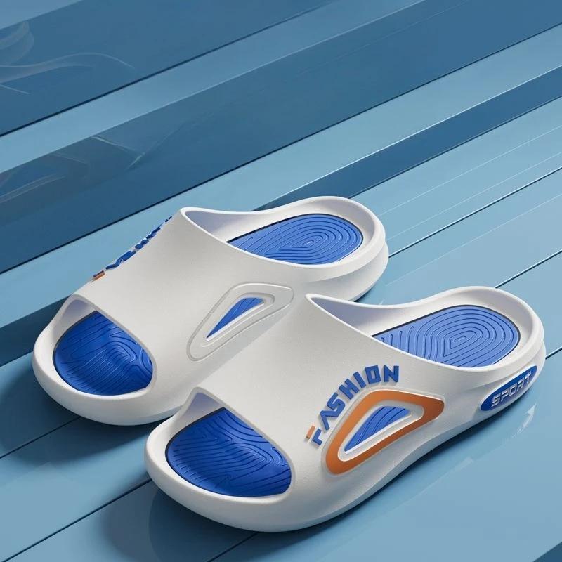 Fashion Walk Around Home Male Slipper Anti-slip Indoor Platform Slides House Clappers 2025 Original Pvc Fun Mascullino Y2k Men's Shoe