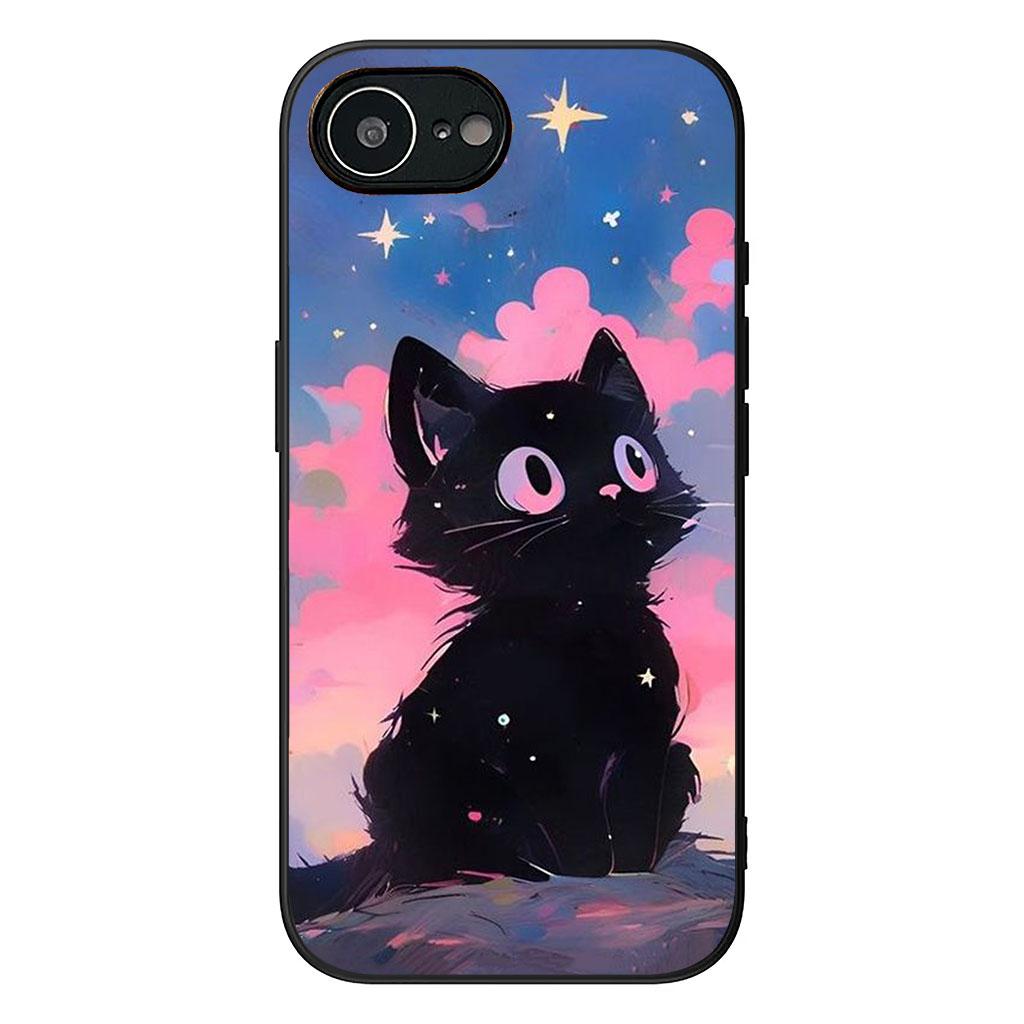 Cartoon Kitten Cat Eyes Lovely Phone Cover for Apple iPhone 16 15 14 Plus 13 12 Mini 17 Pro Max + ProMax 16E Air Case