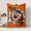 1pc Tazmanian Devil Looney Tunes Flannel Throw Blanket Lightweight Soft Warm All Season Blanket for Sofa, Bed, Travel,L1029002