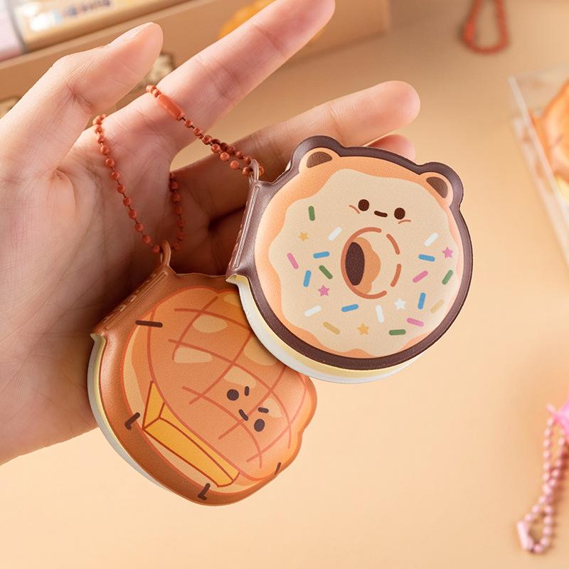 4 buc blocnotes de notițe anti-stres, mini blocnotes Kawaii cu jocuri de desert și băuturi, cu agățat, portabil, în formă de notă