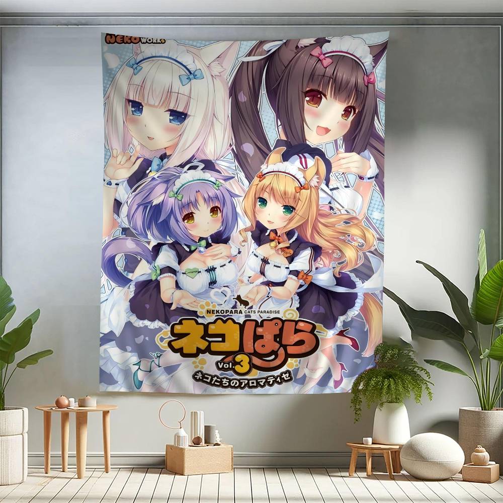 Anime NEKOPARA Hanging Bohemian Tapestry Bohemian Wall Tapestries Mandala Kawaii Room Decor