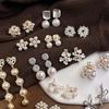 Diamond-Studded Butterfly Pearl Earrings: Elegant Light Luxury Jewelry for Women