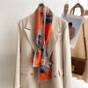 Women Silk Feel Printed Design Scarf Shawl Fashion Luxury Long Narrow Small Silk Scarves Ladies Headband Headscarve bags wrap