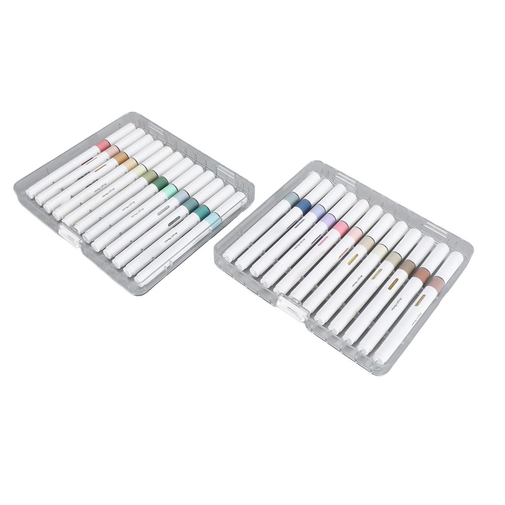 24 Colors Marker Pen Direct Liquid Soft Head Acrylic Paint Pens for Wood Metal Plastic Fabric DIY