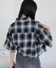 WEGO Short Check Short Sleeve Summer Size Black Shirt, Top, Clothing, Gift, Streetwear, Women's, F,