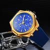 Luxury Men's Watch Chronograph Date Silicone Strap Male Clock Waterproof Luminous Quartz Fashion Sports Watches For Men