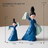 Resin Sculpture Ladies Handicraft Room Office Bookcase Female Ornaments Decor