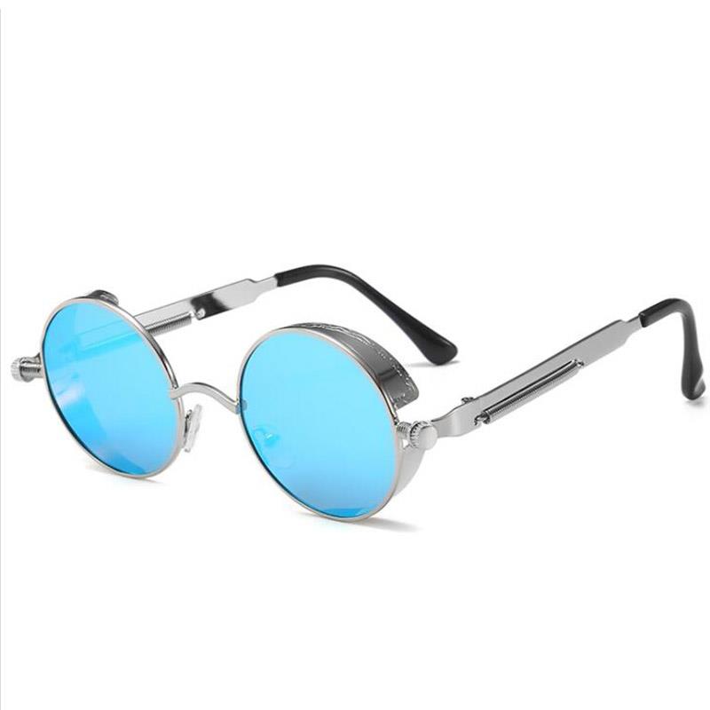 1PC Polarized Steampunk Men's Sunglasses New Design Round UV400 Sunglasses