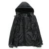 European Women's Slim Fit PU Leather Motorcycle Jacket with Detachable Hood