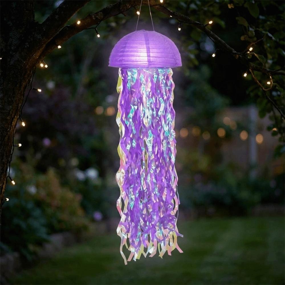 Foldable Jellyfish Lanterns Ocean Theme Hanging Lamp Ball Paper Lanterns Lantern Festival