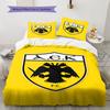 AEK Athens F.C Pattern Bedding,Quilt Set Quilt Cover Pillowcase Home Birthday Gift(1 * Duvet Cover + 2 * Pillowcase, Without Core)