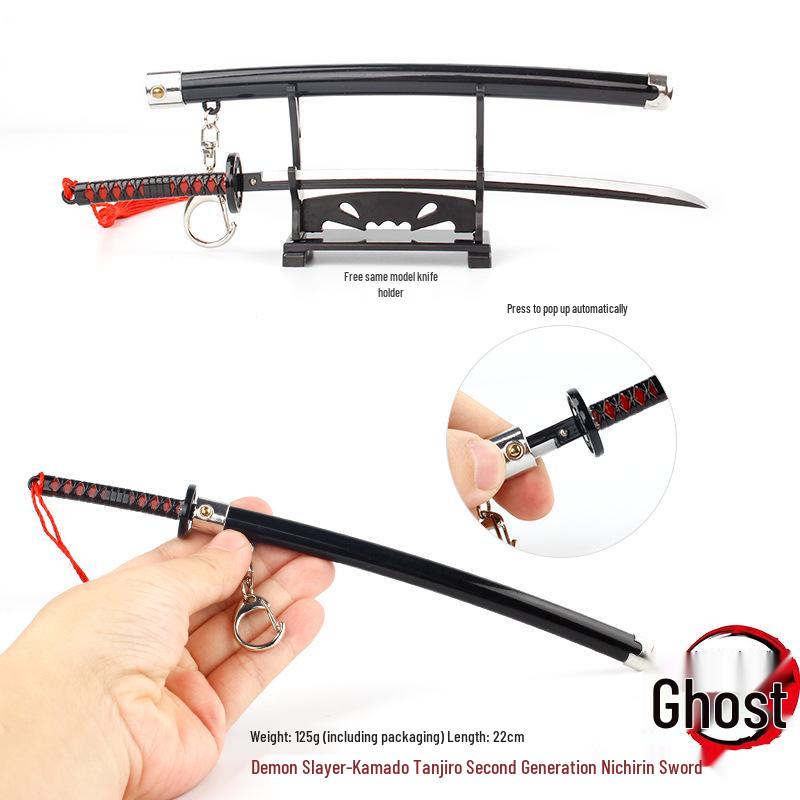 Demon Slayer Wind Pillar Nichirin Blade: Sanemi Shinazugawa & Spring-Loaded Alloy Model Zenitsu Agatsuma/Shinobu Kocho.